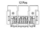 Διαστάσεις Zero8 Socket γωνιακή 12 ακίδων