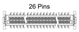 One27 ευθεία πλακέτα ακροδεκτών H13,65 26 ακίδων