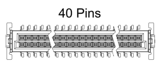 One27 ευθεία πλακέτα ακροδεκτών H13,65, 40 ακίδων